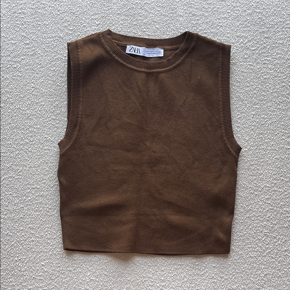 Zara Chocolate Brown Tank Top